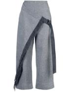Dion Lee Fringed Cropped Trousers - Grey