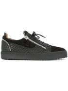 Giuseppe Zanotti Side Zipped Sneakers - Black