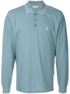 Gieves & Hawkes Long Sleeve Polo Shirt - Blue