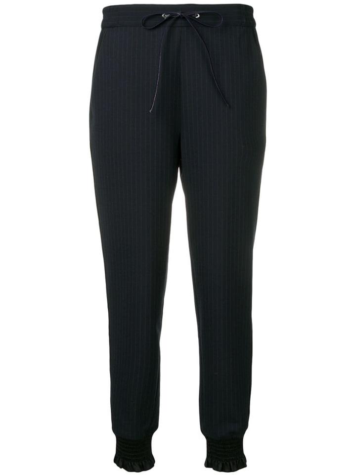 3.1 Phillip Lim Tapered Pinstriped Trousers - Black