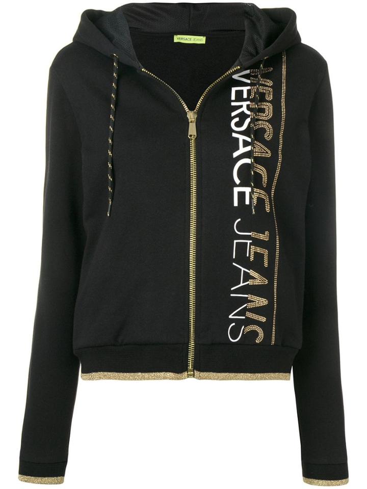 Versace Jeans Classic Branded Hoodie - Black