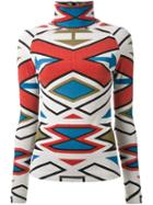 Ktz Printed Turtle Neck T-shirt, Women's, Size: Small, Nude/neutrals, Cotton/spandex/elastane