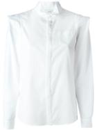 Facetasm Pleated Sleeve Shirt, Women's, Size: 3, White, Cotton