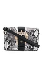 Versace Jeans Couture Python-print Shoulder Bag - Black