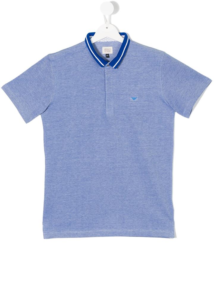 Armani Junior Classic Polo Shirt - Blue