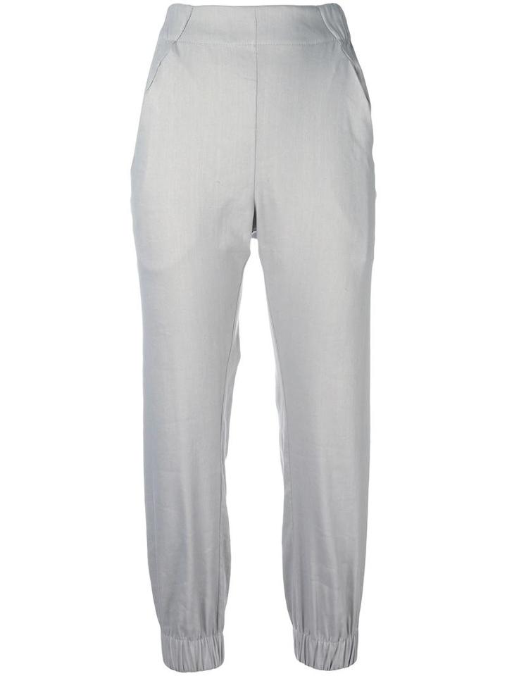Zero + Maria Cornejo 'eka' Trousers, Women's, Size: 4, Grey, Linen/flax/viscose/spandex/elastane
