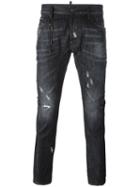 Dsquared2 - Tidy Biker Chain Trim Jeans - Men - Cotton/polyester/spandex/elastane - 54, Black, Cotton/polyester/spandex/elastane