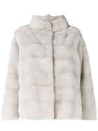 Simonetta Ravizza Classic Collar Fur Jacket - Grey