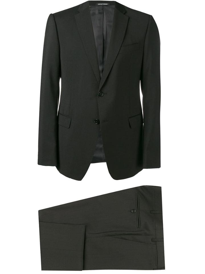 Emporio Armani Slim Single Breasted Suit - Black