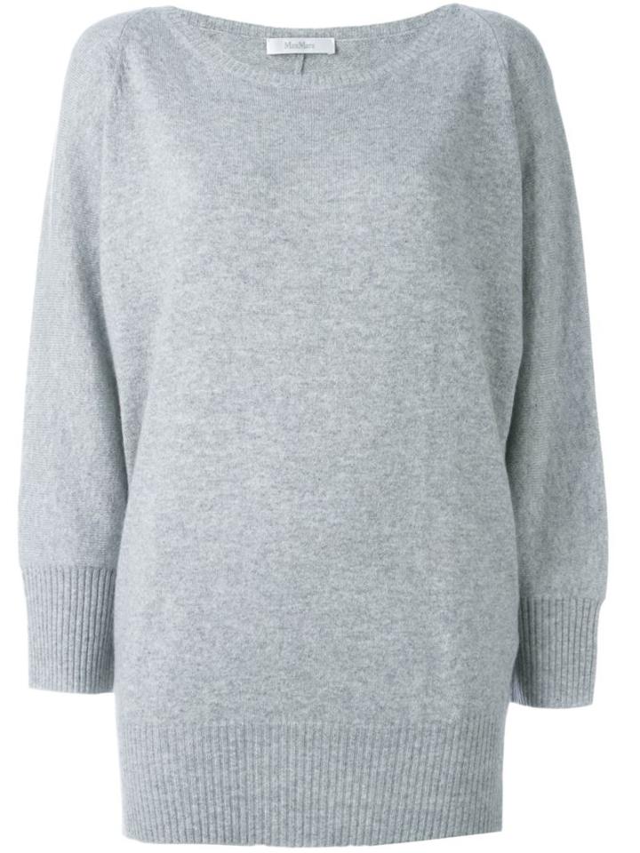Max Mara Cashmere Bat-wing Sleeve Jumper, Women's, Size: Medium, Grey, Cashmere
