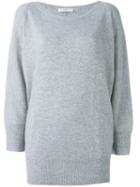 Max Mara Cashmere Bat-wing Sleeve Jumper, Women's, Size: Medium, Grey, Cashmere