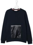 Cesare Paciotti 4us Kids Zipped Pocket Sweatshirt - Blue