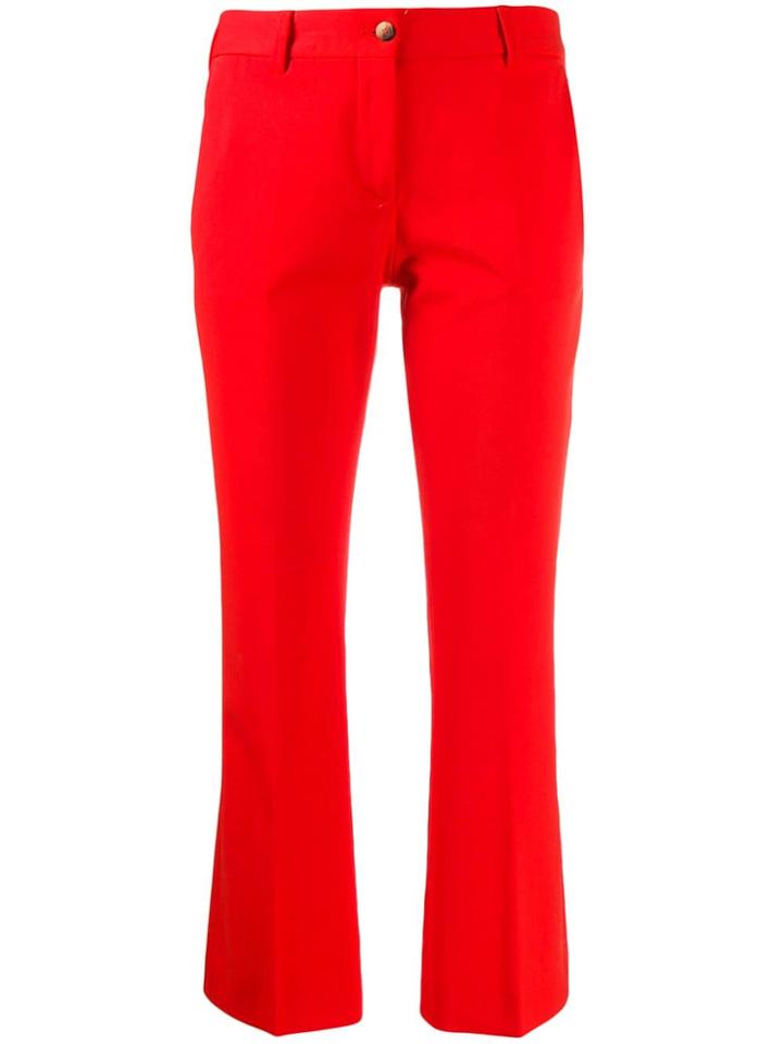 Alberto Biani Cropped Slim-fit Trousers - Red