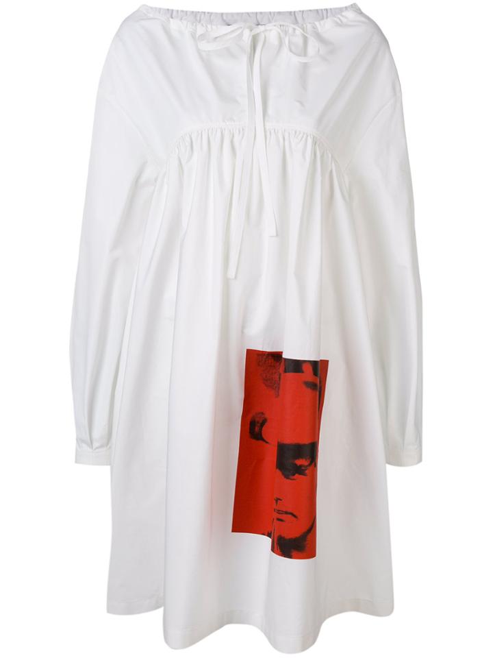 Calvin Klein 205w39nyc Contrast Patch Dress - White
