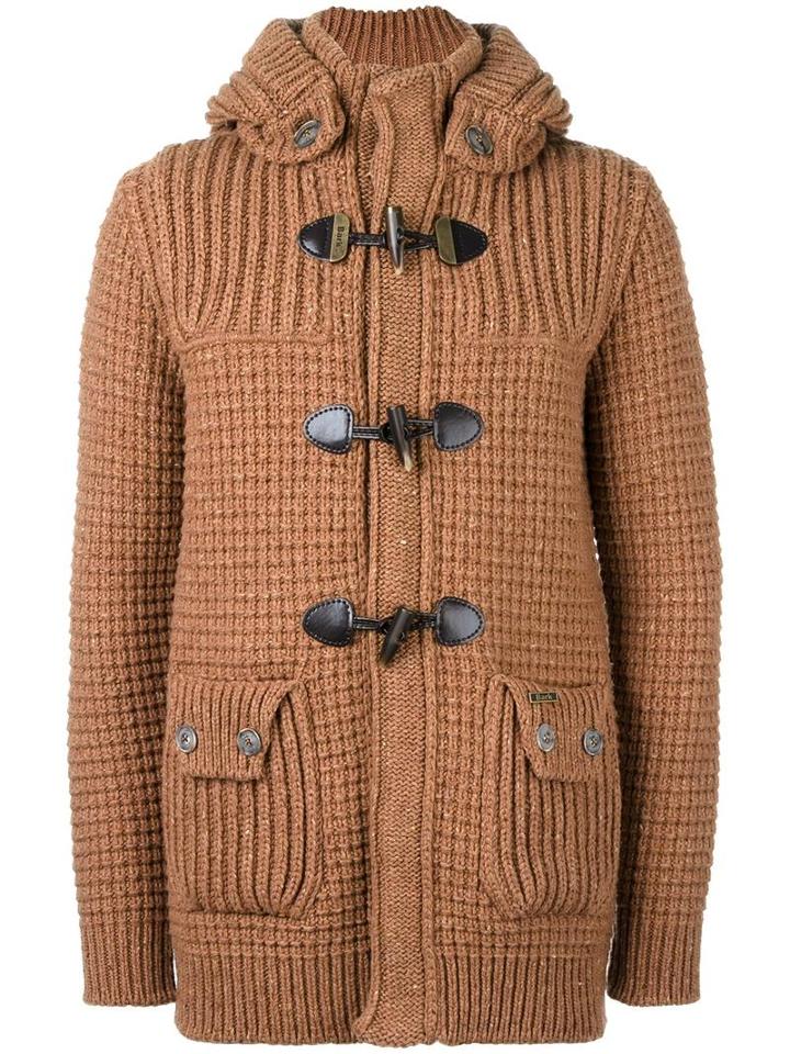 Bark Hooded Duffle Coat, Men's, Size: Medium, Brown, Nylon/wool