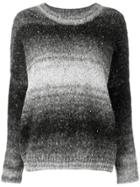 Snobby Sheep Knitted Gradient Sweater - Black