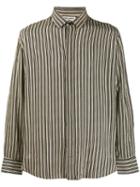 Saint Laurent Striped And Polka Dot Shirt - Neutrals