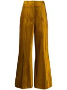 Dorothee Schumacher Wide Metallic Trousers - Yellow