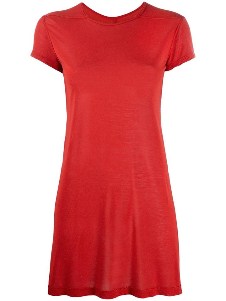 Rick Owens Silk Blend T-shirt - Red