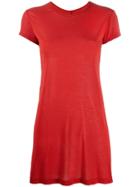 Rick Owens Silk Blend T-shirt - Red