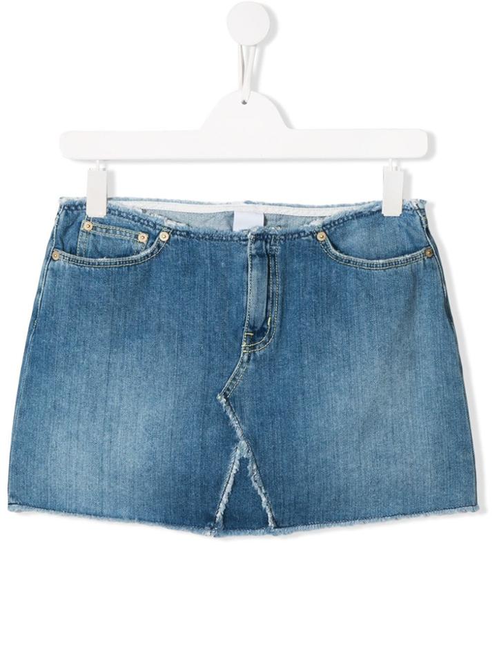 Dondup Kids Faded Mini Skirt - Blue