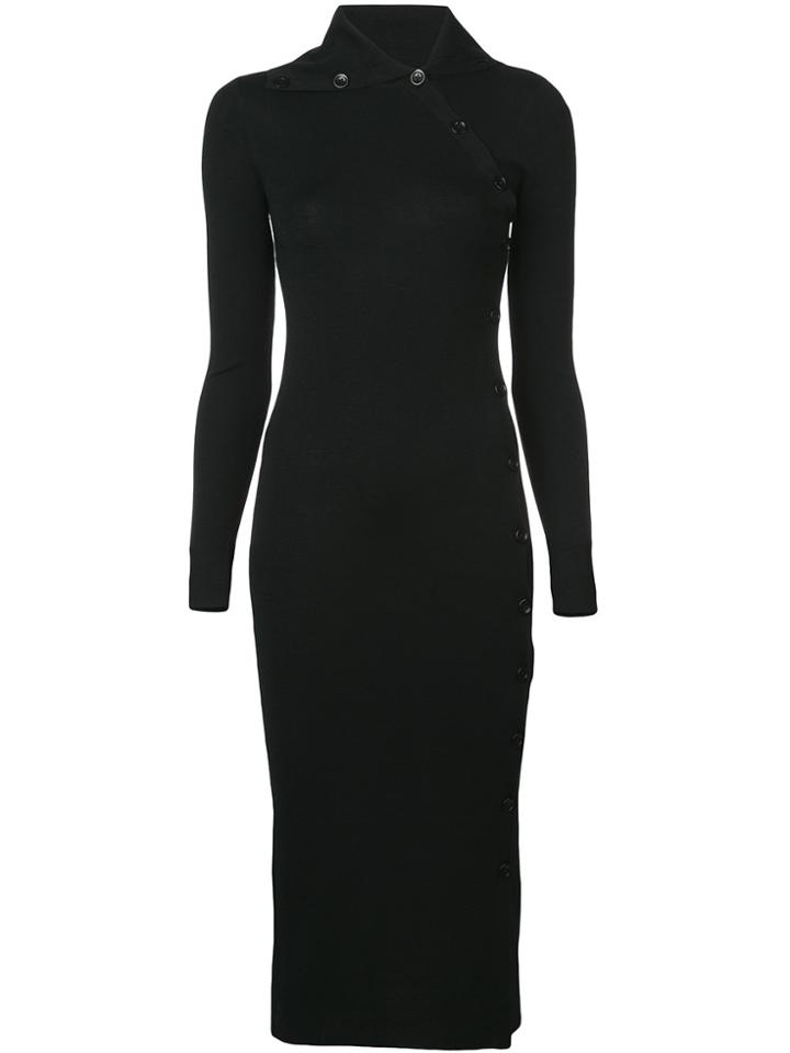 Toteme Alaria Button-down Fitted Dress - Black