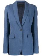Frenken Fitted Suit Jacket - Blue