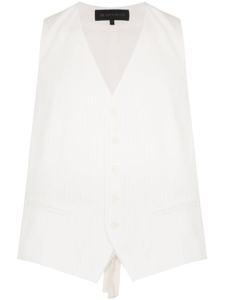 Ann Demeulemeester Short-sleeved Cotton Button-down Shirt - White