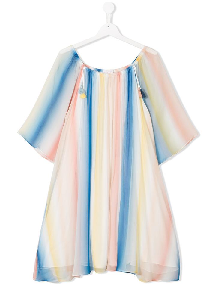 Chloé Kids Teen Striped Swing Dress - Multicolour
