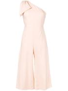 Elisabetta Franchi One-shoulder Cropped Jumpsuit - Pink