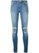 Zoe Karssen - Vampire Detail Jeans - Women - Cotton/polyester/spandex/elastane - 29, Blue, Cotton/polyester/spandex/elastane