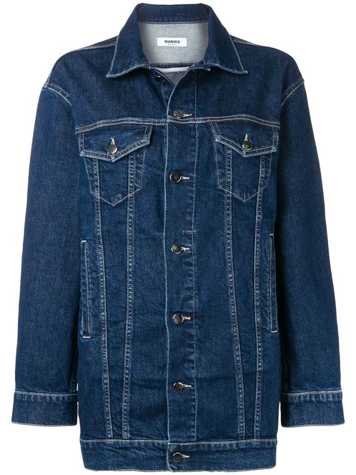 Marios Oversized Denim Jacket - Blue