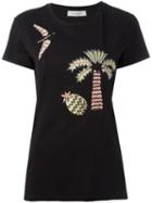 Valentino Tropical Patch T-shirt, Women's, Size: Large, Black, Cotton