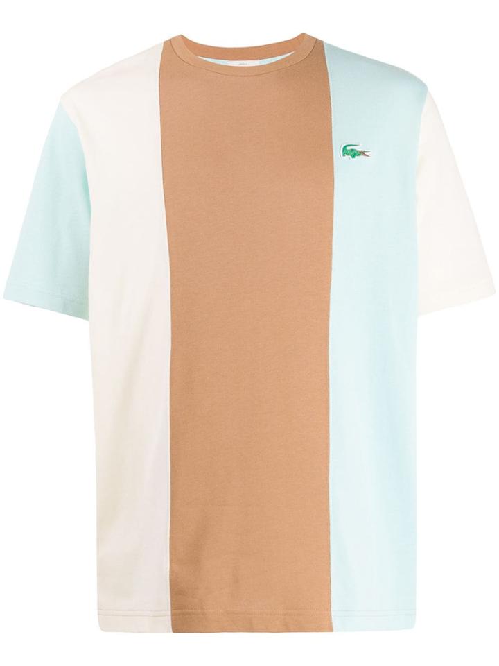 Lacoste Live X Golf Le Fleur Vertical Stripes T-shirt - Blue