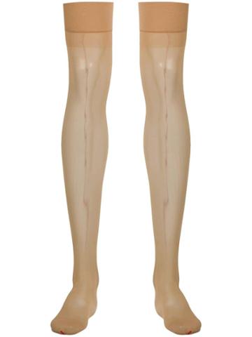 Maison Close Back Seamed Stockings - Neutrals