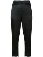 Ann Demeulemeester Tailored Satin Trousers - Black