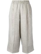 Dusan - Cropped Trousers - Women - Linen/flax - S, Women's, Grey, Linen/flax
