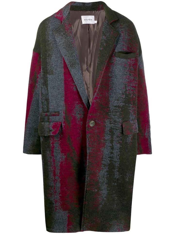 The Silted Company Aloah Faded Single-breasted Coat - Green
