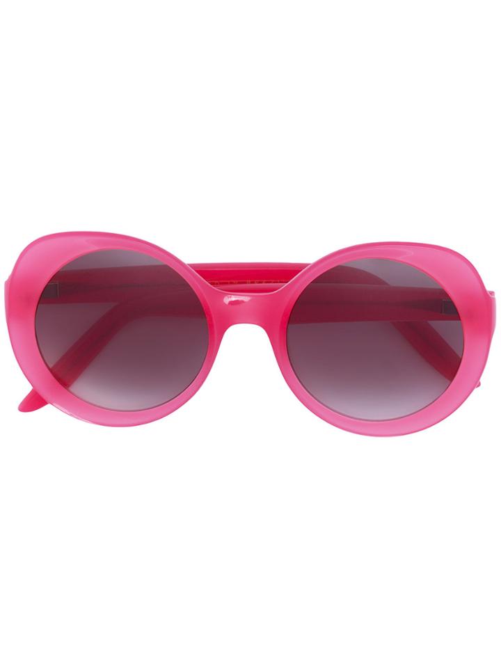 Lapima Round Frame Sunglasses - Pink & Purple
