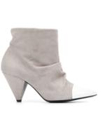 Marc Ellis Pointed Geometric Boots - Grey