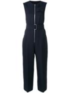 Victoria Beckham Belted Zipped Jumpsuit - Blue