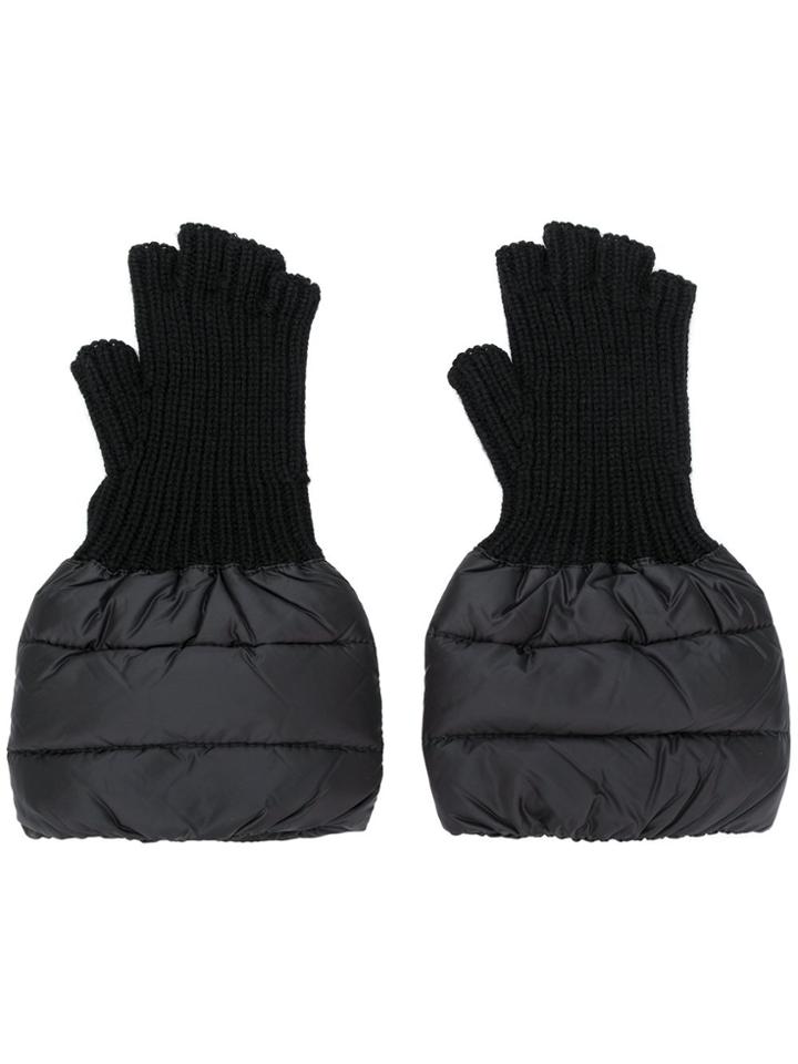 Moncler Fingerless Gloves - Black