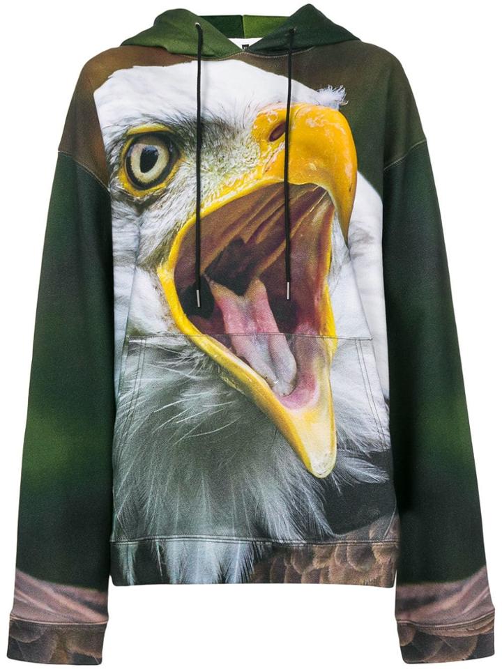 R13 Eagle Print Hoodie - Green