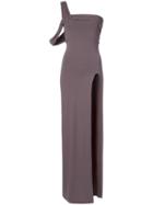 Baja East Asymmetric Bandeau Dress - Brown
