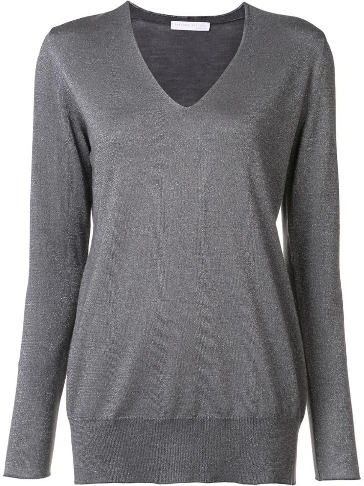 Fabiana Filippi V-neck Jumper - Grey