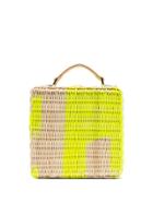 Natasha Zinko Straw Structured Box Bag - Yellow