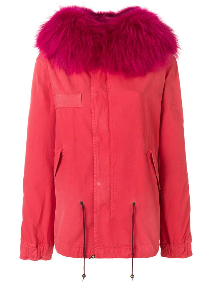 Mr & Mrs Italy Slim Midi Parka Coat - Red