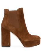 Sam Edelman Platform Ankle Boots - Brown