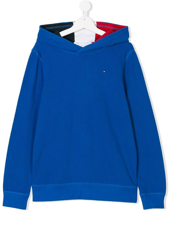 Tommy Hilfiger Junior Teen Textured Hoodie - Blue