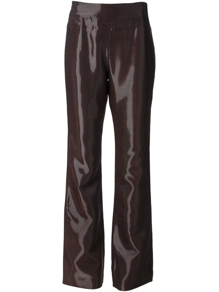 Jean Louis Scherrer Vintage High Shine Trousers - Red